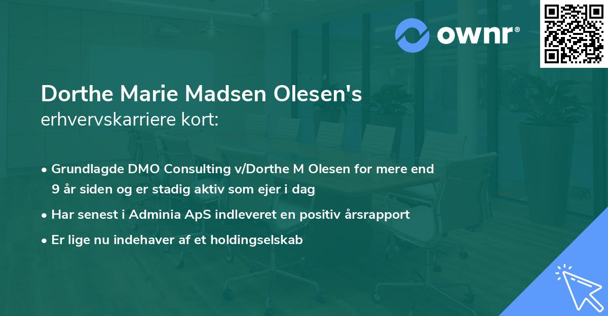 Dorthe Marie Madsen Olesen's erhvervskarriere kort