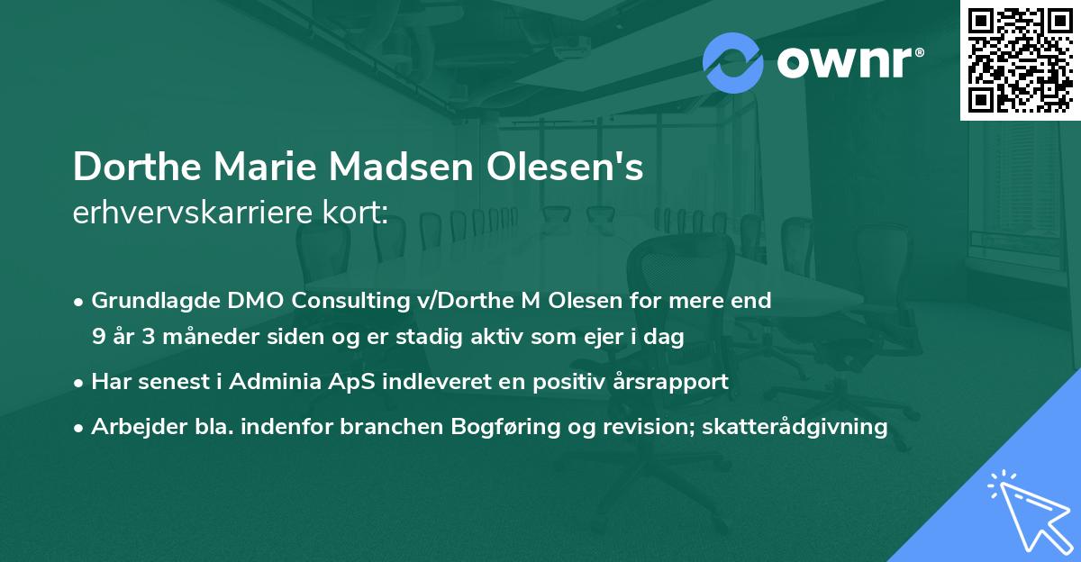 Dorthe Marie Madsen Olesen's erhvervskarriere kort