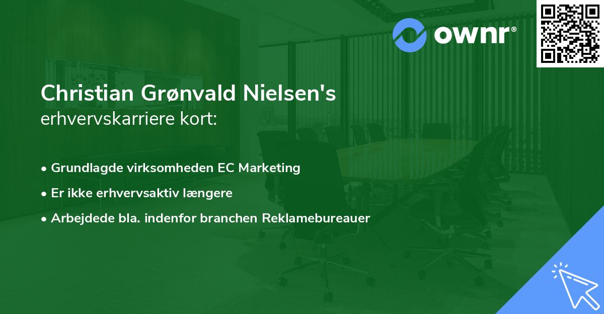 Christian Grønvald Nielsen's erhvervskarriere kort