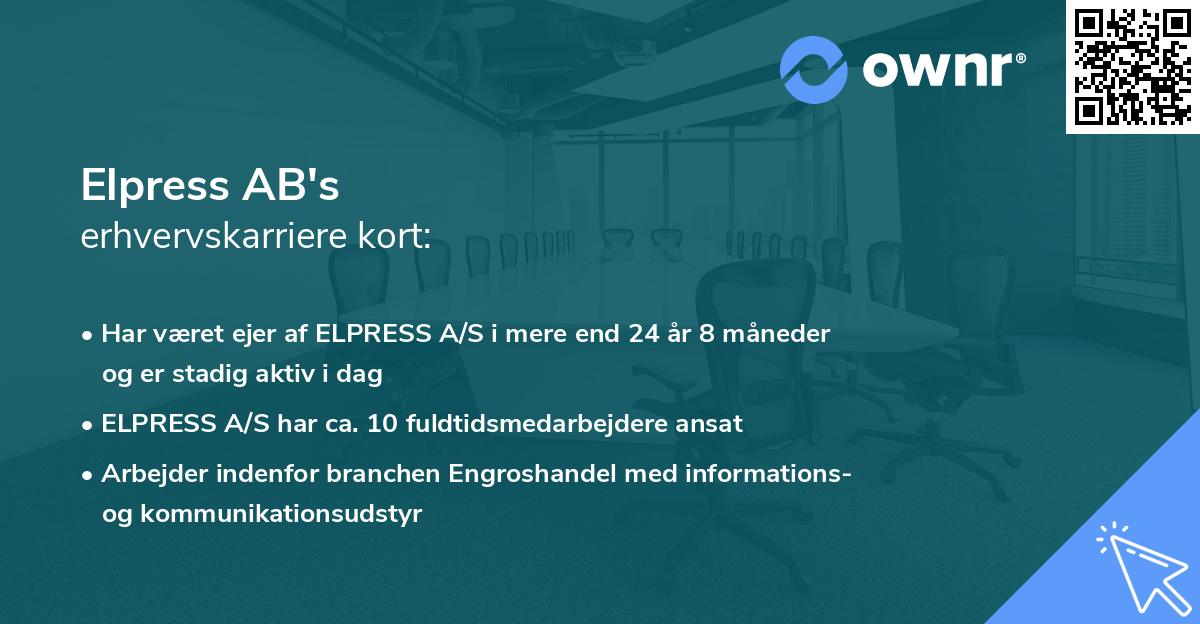 Elpress AB's erhvervskarriere kort