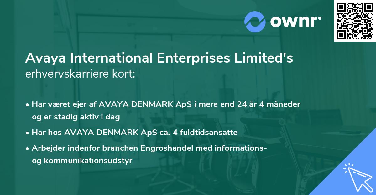 Avaya International Enterprises Limited's erhvervskarriere kort