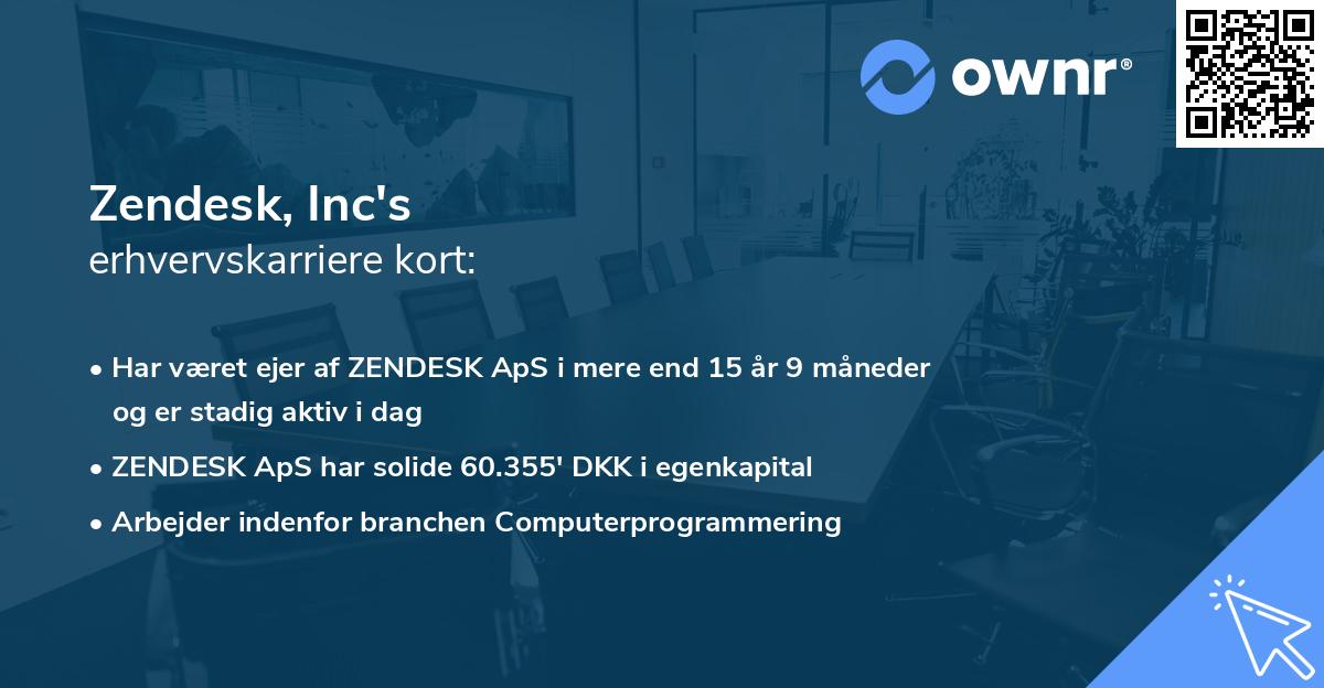 Zendesk, Inc's erhvervskarriere kort