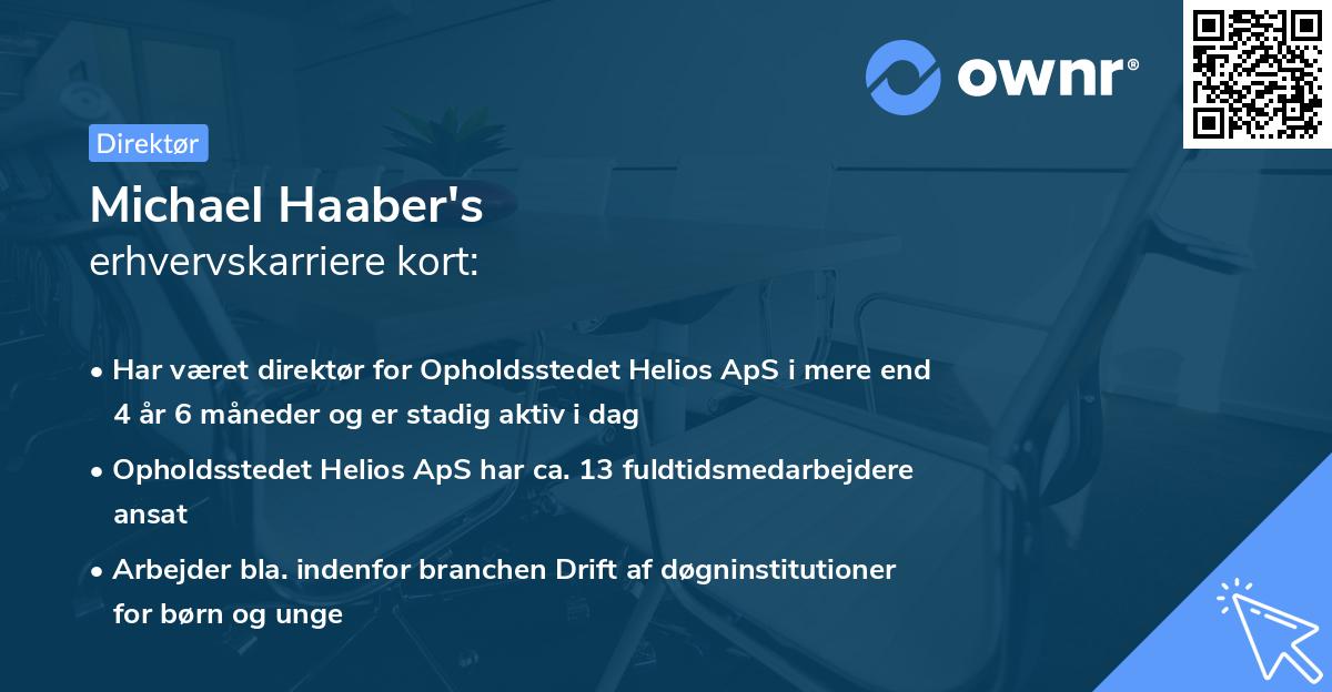Michael Haaber's erhvervskarriere kort
