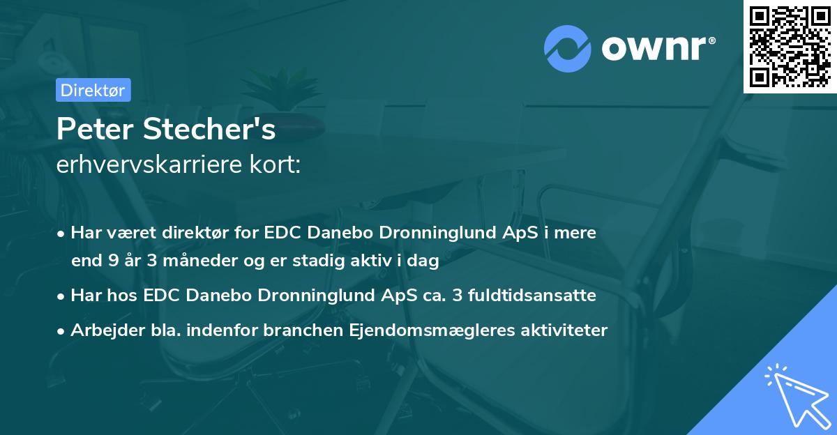 Peter Stecher's erhvervskarriere kort