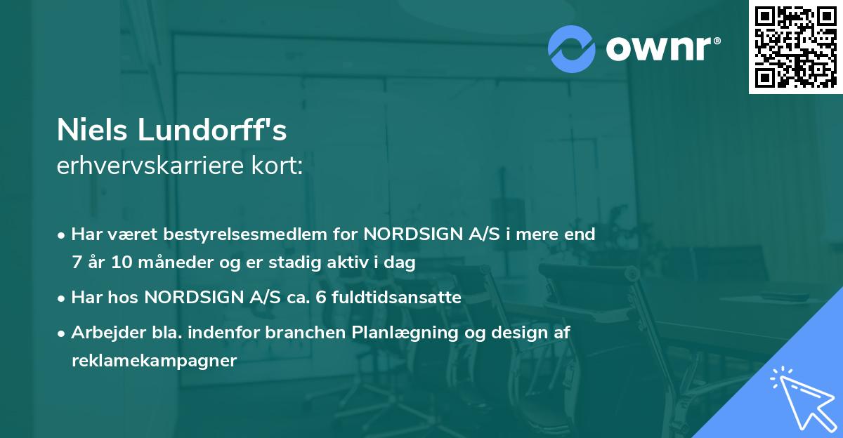 Niels Lundorff's erhvervskarriere kort