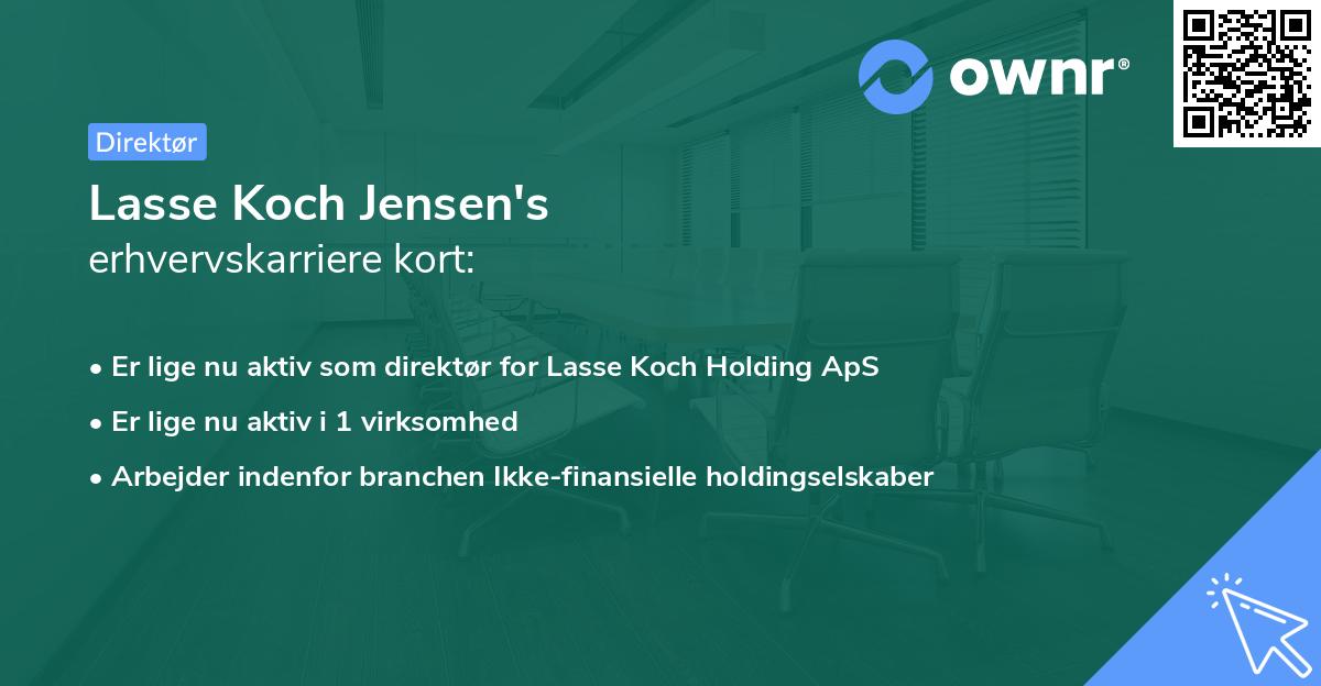 Lasse Koch Jensen's erhvervskarriere kort