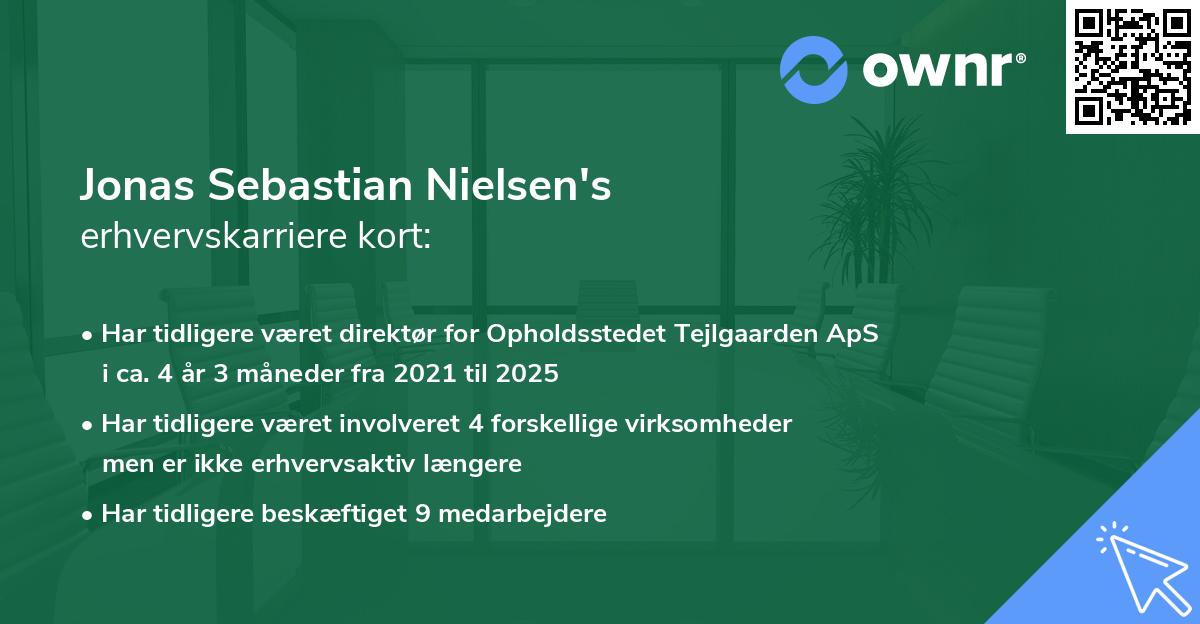 Jonas Sebastian Nielsen's erhvervskarriere kort