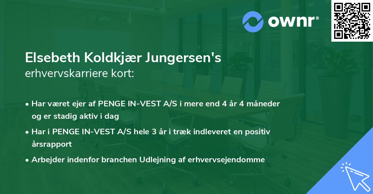 Elsebeth Koldkjær Jungersen's erhvervskarriere kort