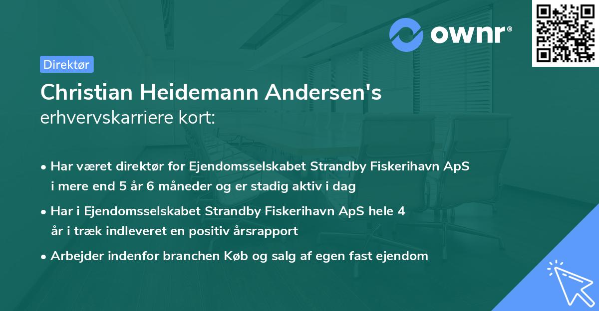 Christian Heidemann Andersen's erhvervskarriere kort