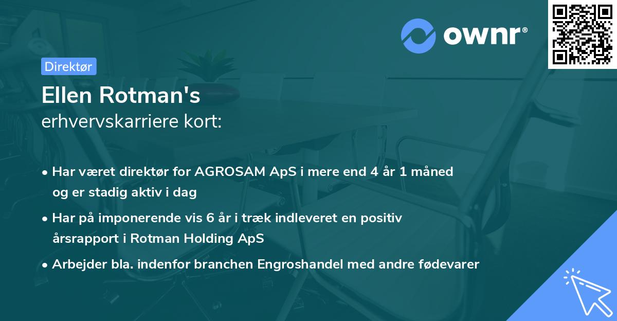 Ellen Rotman's erhvervskarriere kort