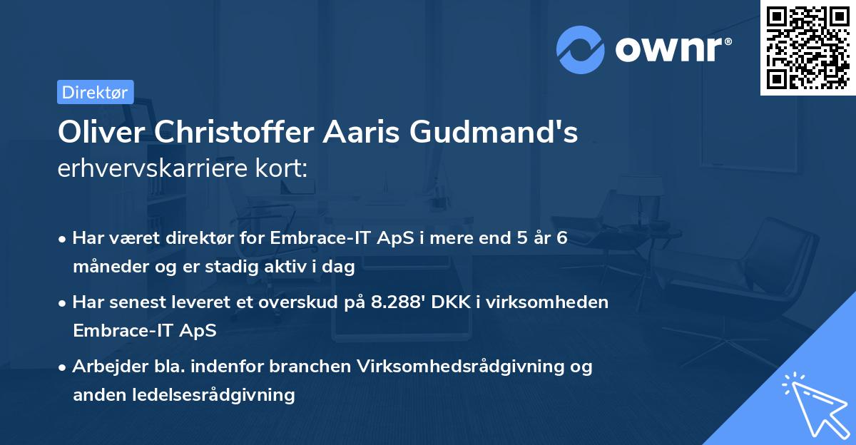 Oliver Christoffer Aaris Gudmand's erhvervskarriere kort