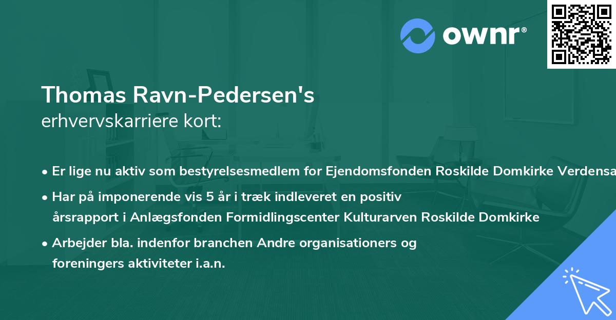 Thomas Ravn-Pedersen's erhvervskarriere kort