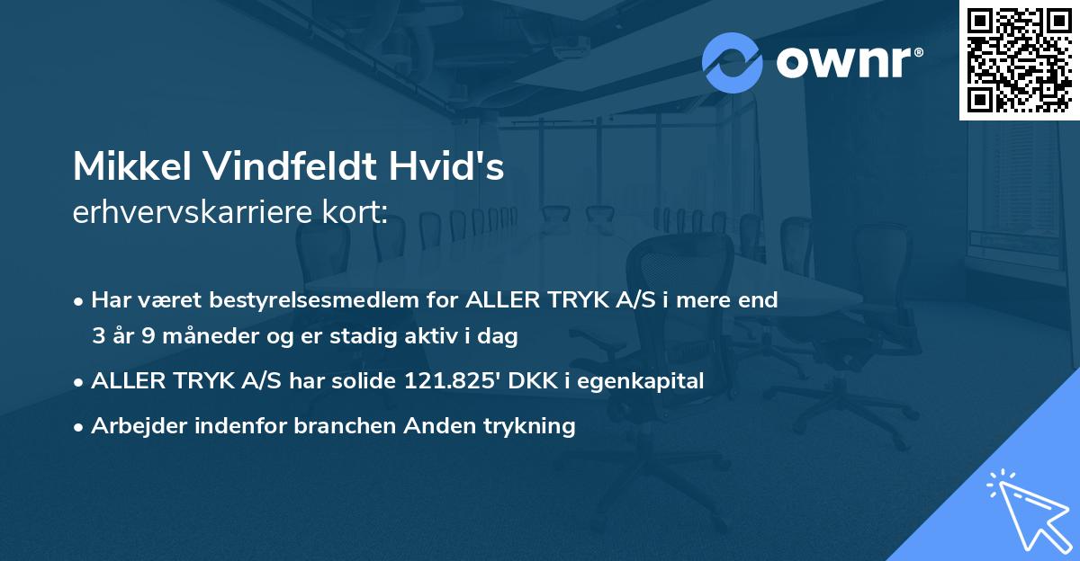 Mikkel Vindfeldt Hvid's erhvervskarriere kort