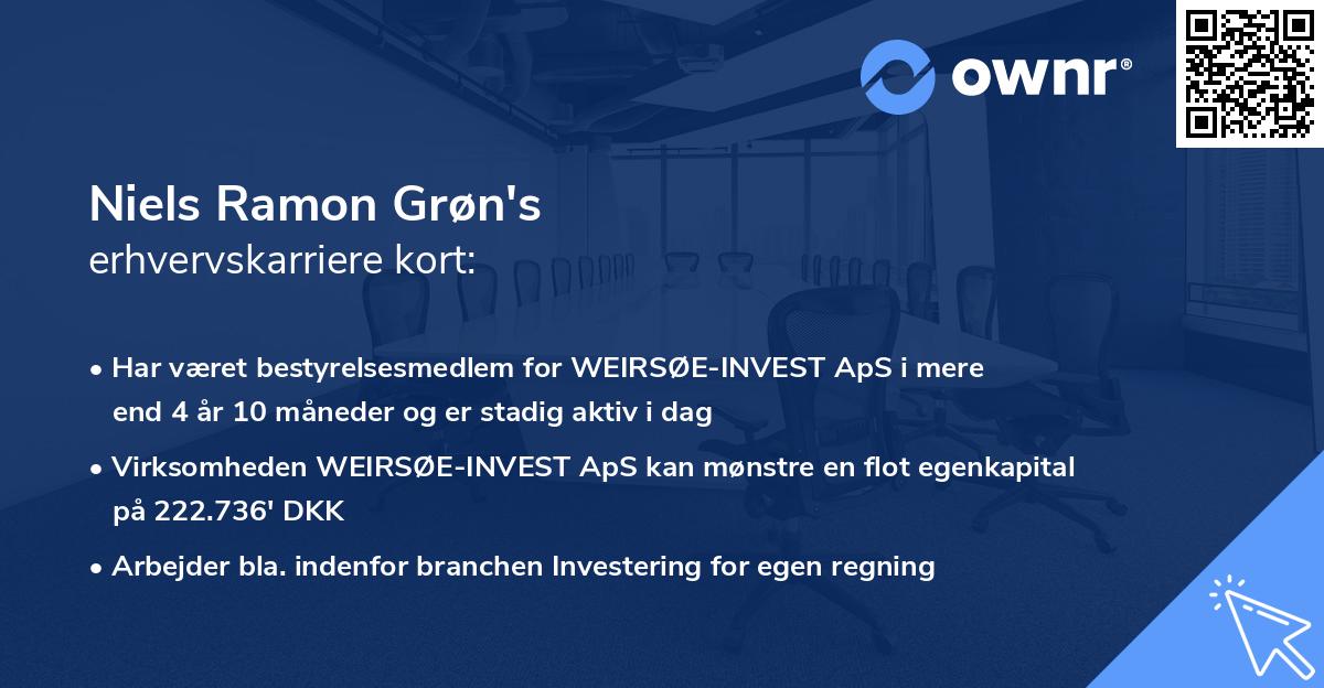 Niels Ramon Grøn's erhvervskarriere kort