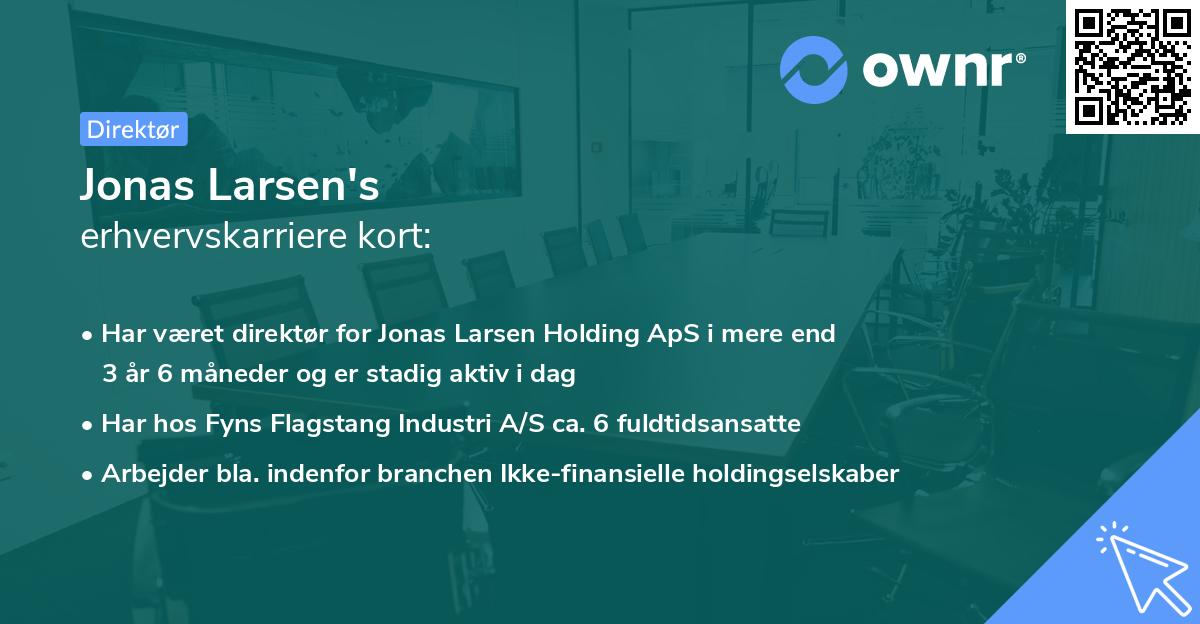 Jonas Larsen's erhvervskarriere kort