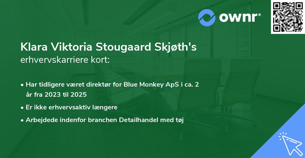 Klara Viktoria Stougaard Skjøth's erhvervskarriere kort