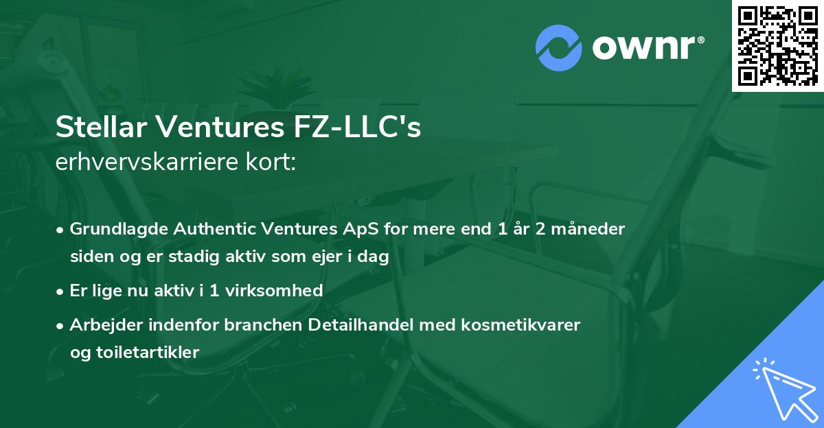 Stellar Ventures FZ-LLC's erhvervskarriere kort