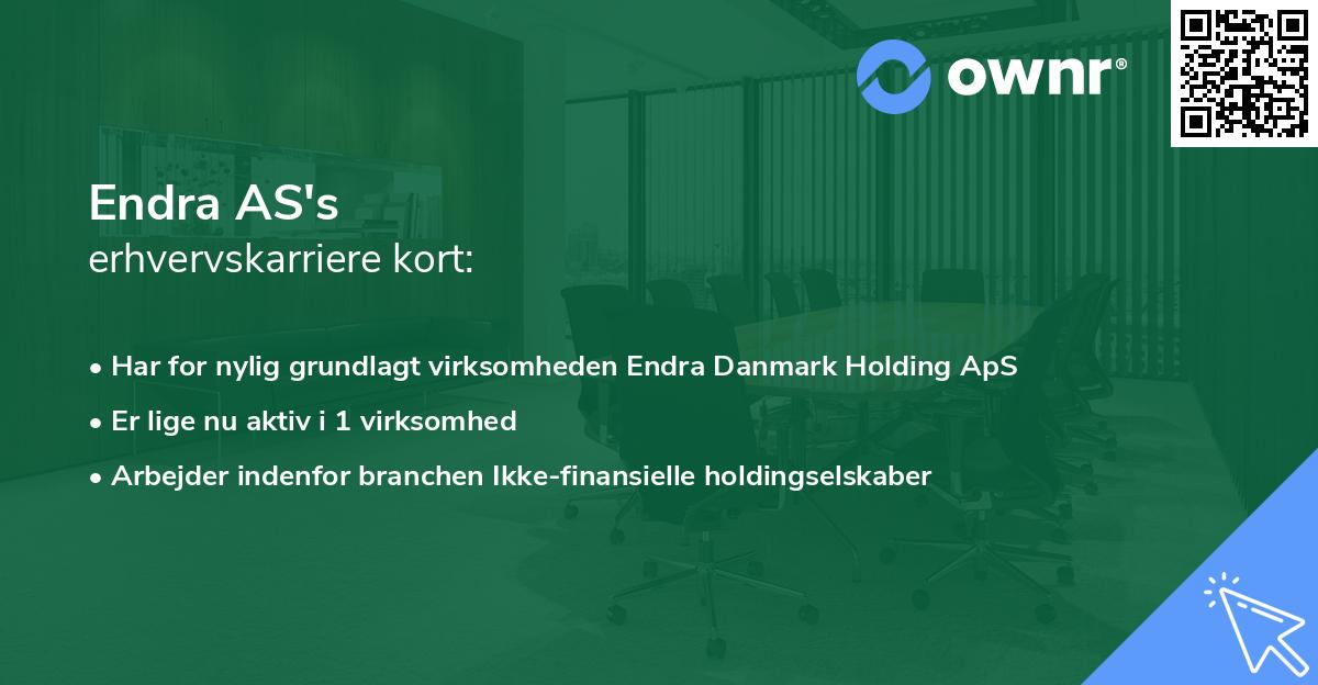 Endra AS's erhvervskarriere kort