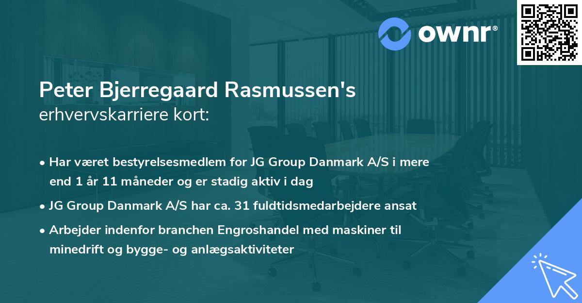 Peter Bjerregaard Rasmussen's erhvervskarriere kort