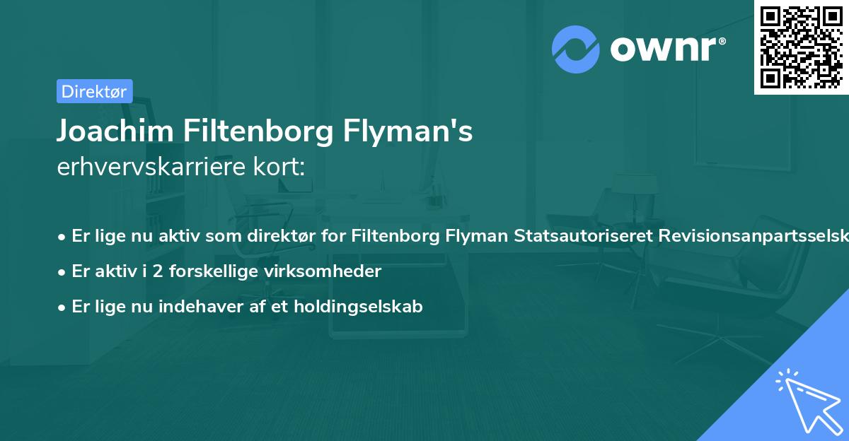 Joachim Filtenborg Flyman's erhvervskarriere kort