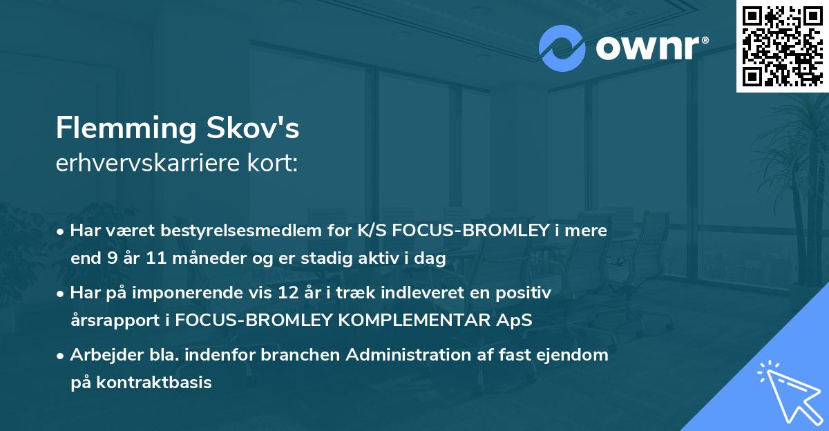 Flemming Skov's erhvervskarriere kort