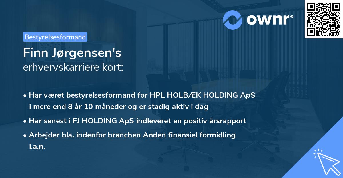 Finn Jørgensen's erhvervskarriere kort