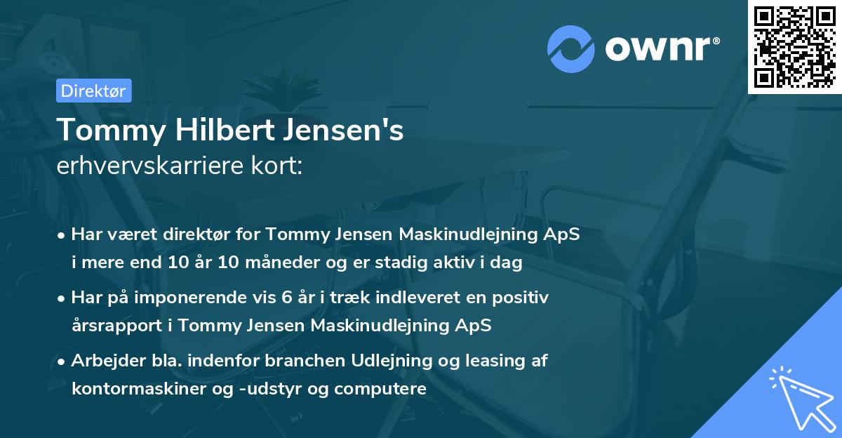 Tommy Hilbert Jensen's erhvervskarriere kort