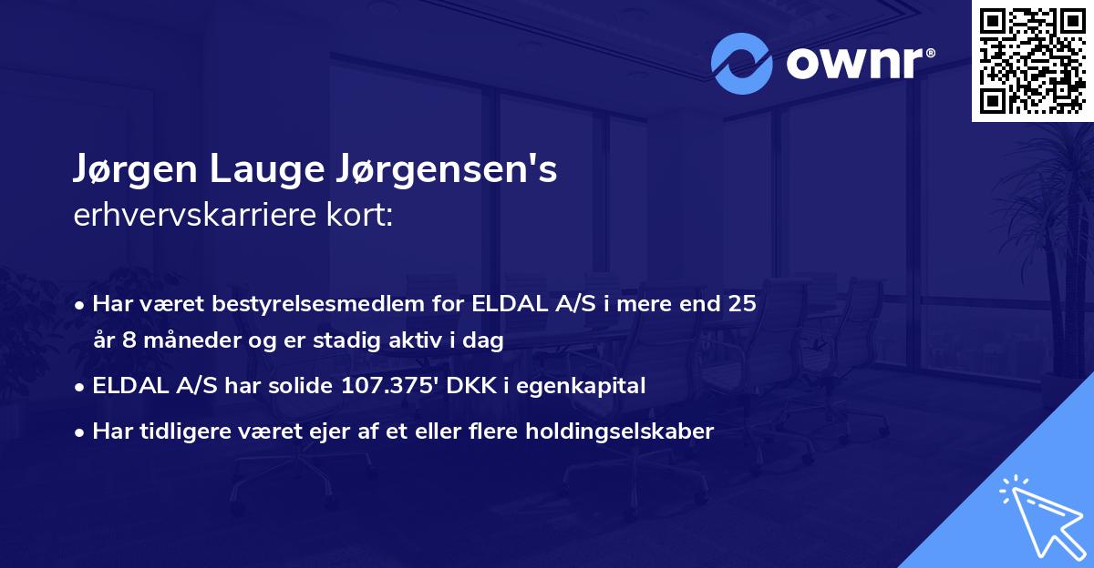 Jørgen Lauge Jørgensen's erhvervskarriere kort