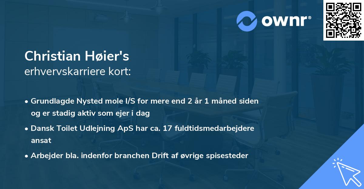 Christian Høier's erhvervskarriere kort