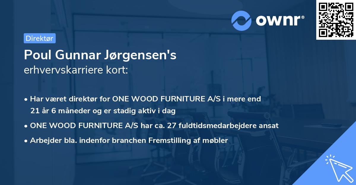 Poul Gunnar Jørgensen's erhvervskarriere kort