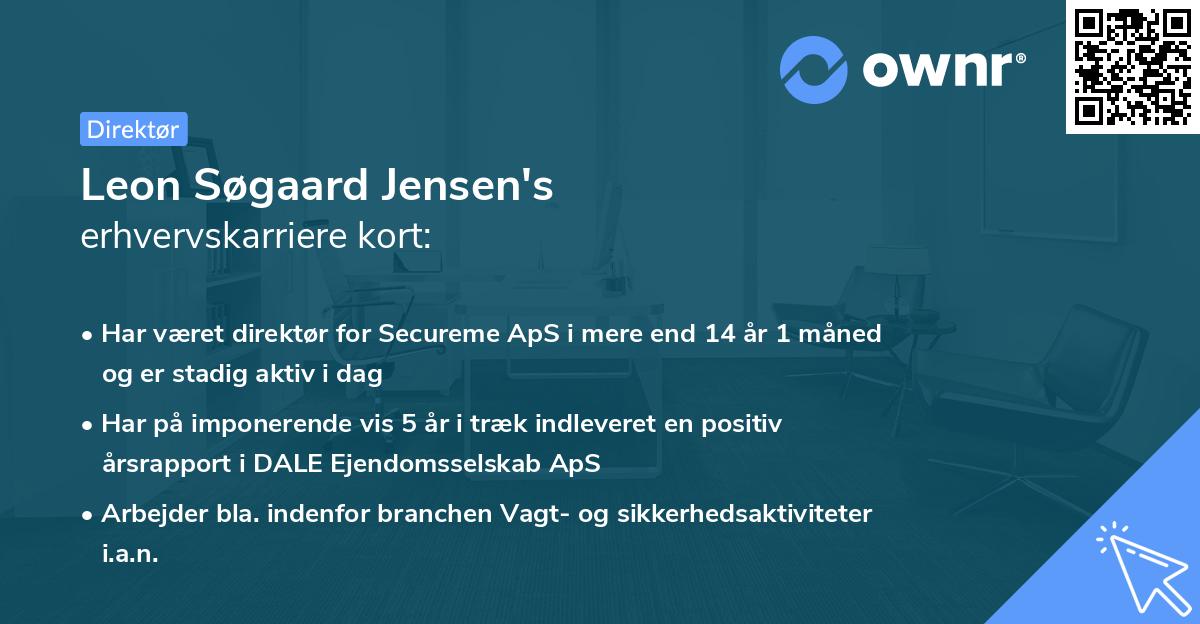 Leon Søgaard Jensen's erhvervskarriere kort