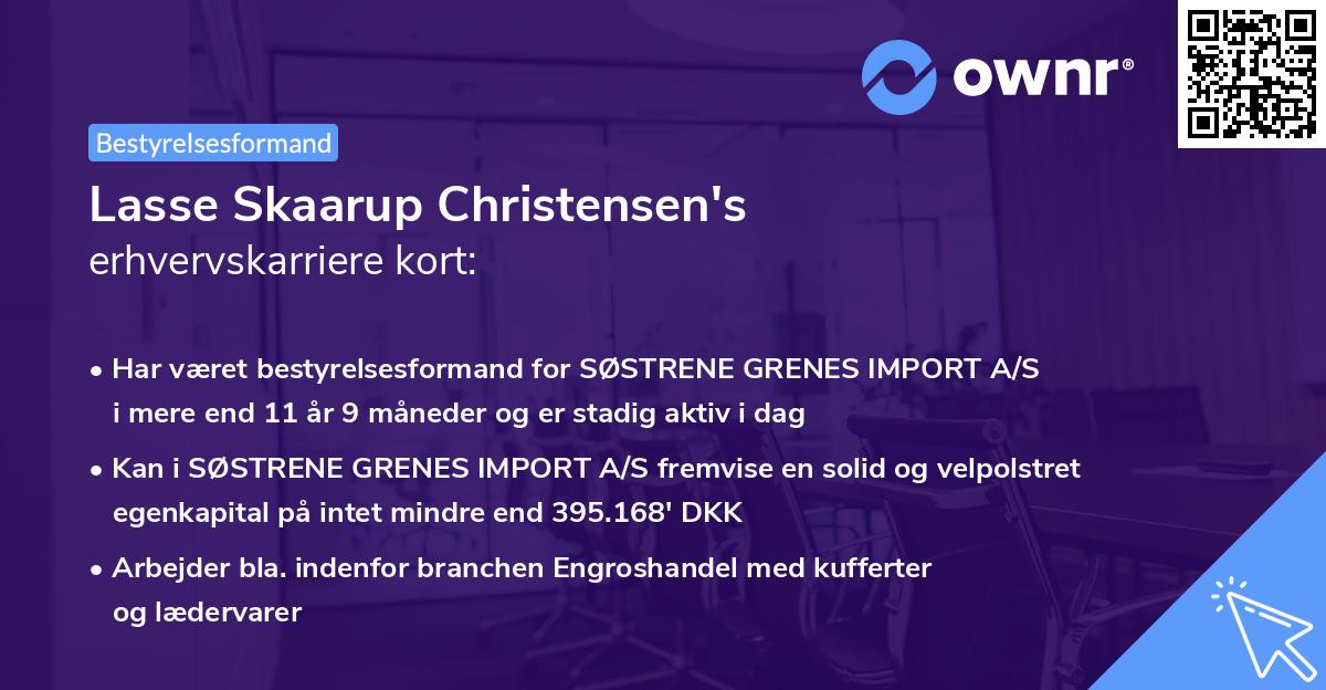 Lasse Skaarup Christensen's erhvervskarriere kort