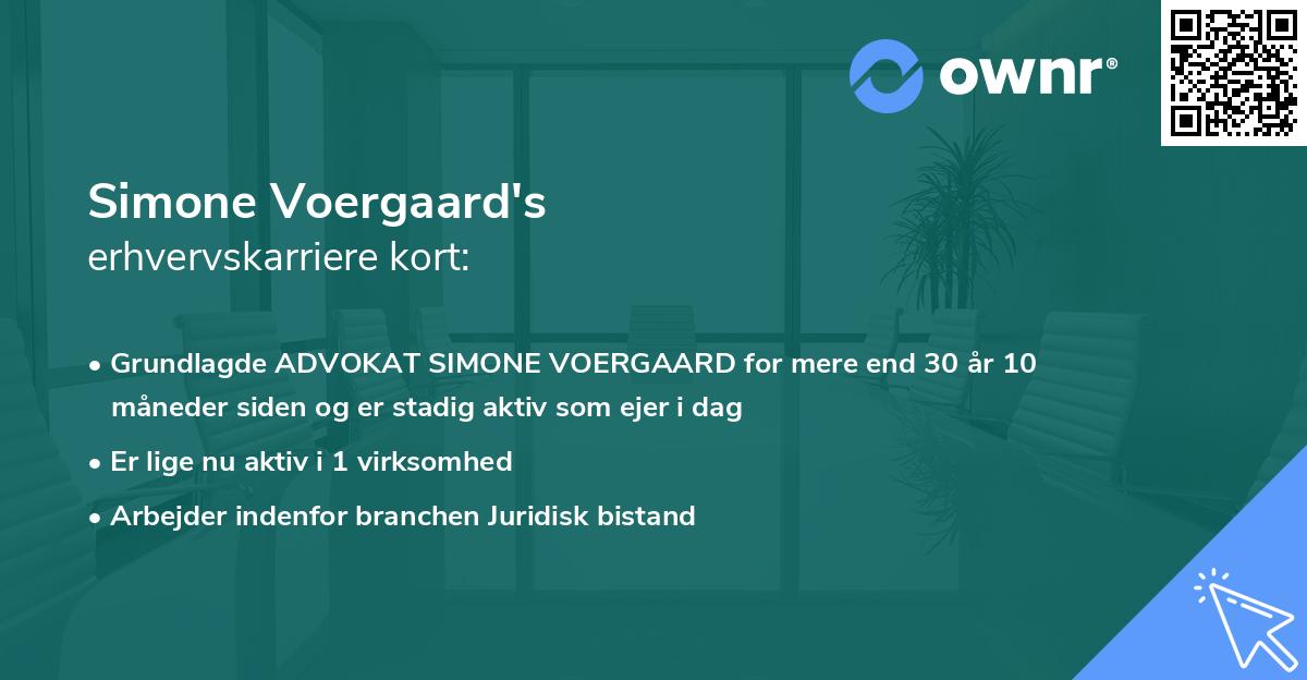 Simone Voergaard's erhvervskarriere kort