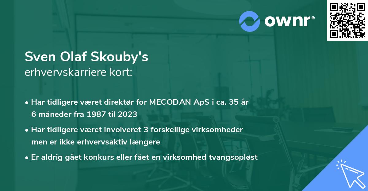 Sven Olaf Skouby's erhvervskarriere kort