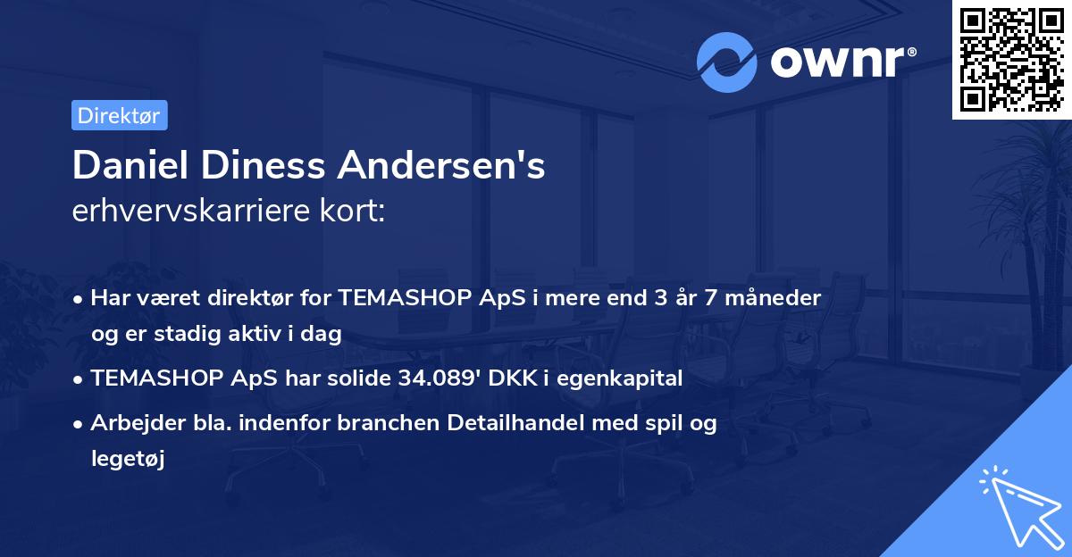 Daniel Diness Andersen's erhvervskarriere kort