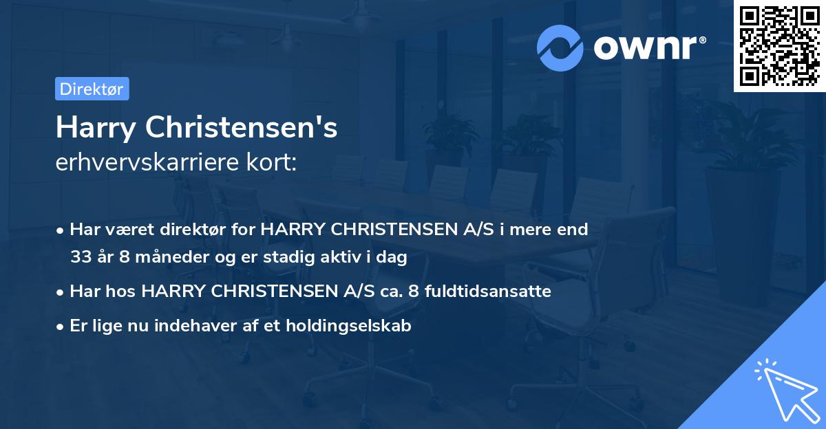 Harry Christensen's erhvervskarriere kort