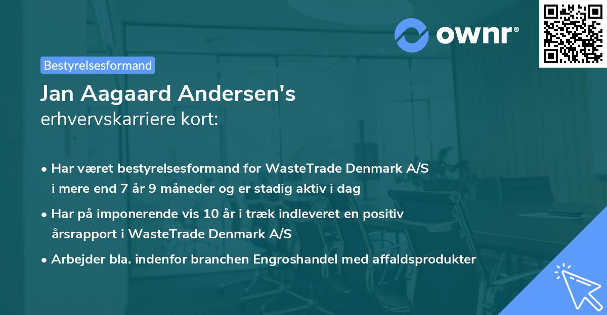 Jan Aagaard Andersen's erhvervskarriere kort
