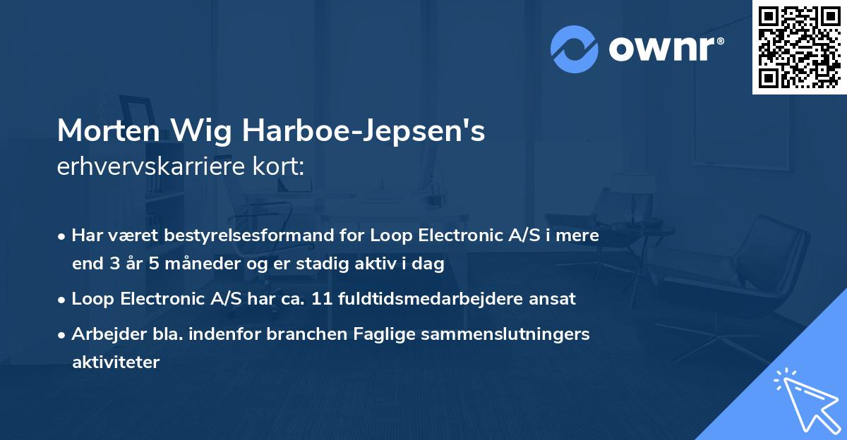 Morten Wig Harboe-Jepsen's erhvervskarriere kort
