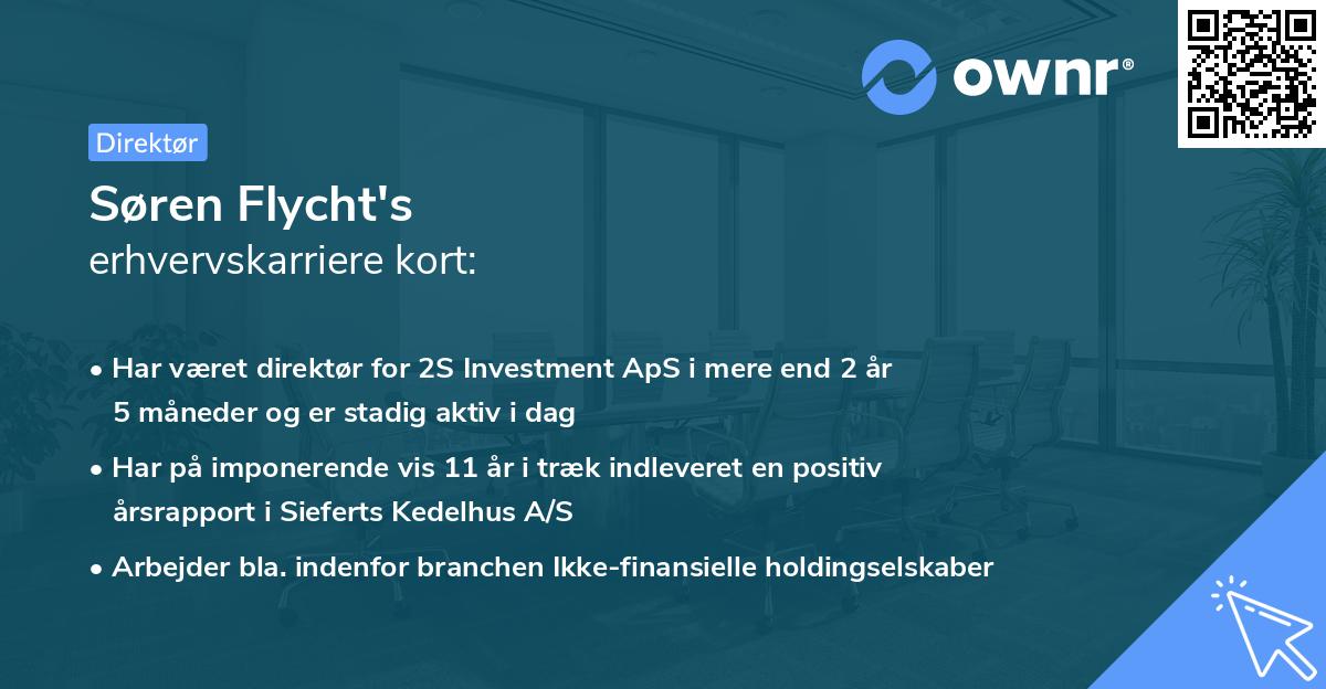 Søren Flycht's erhvervskarriere kort