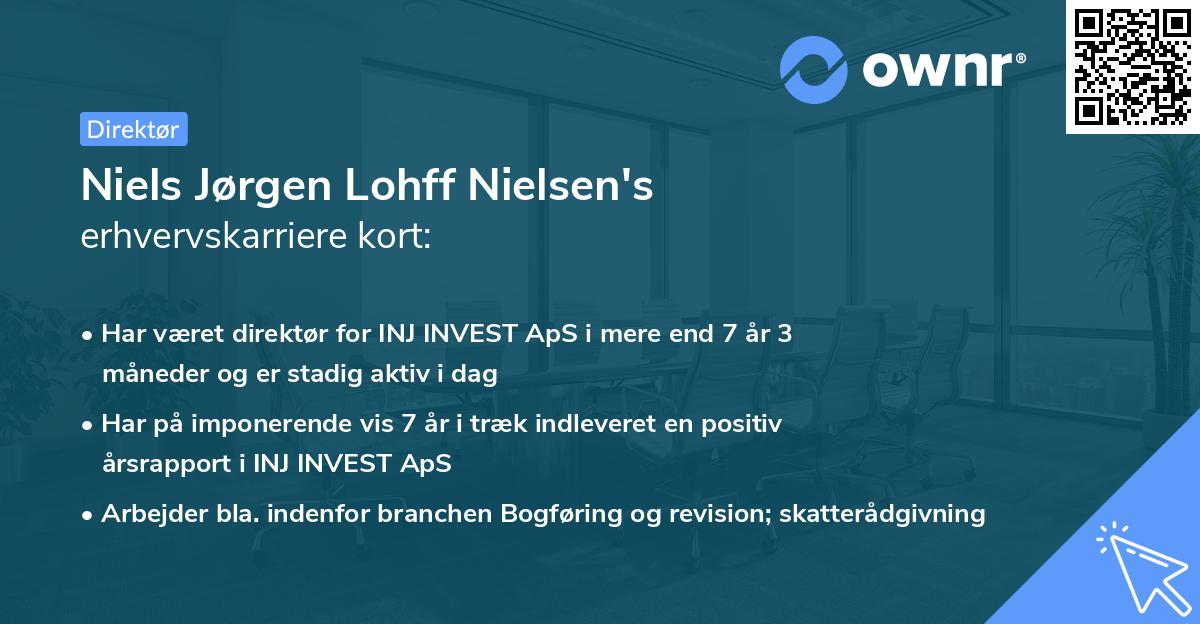 Niels Jørgen Lohff Nielsen's erhvervskarriere kort