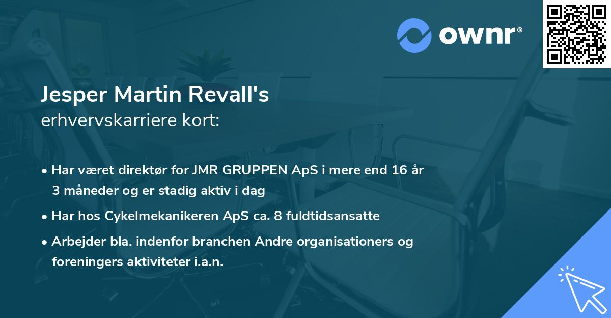 Jesper Martin Revall's erhvervskarriere kort