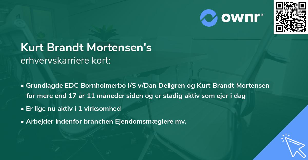 Kurt Brandt Mortensen's erhvervskarriere kort