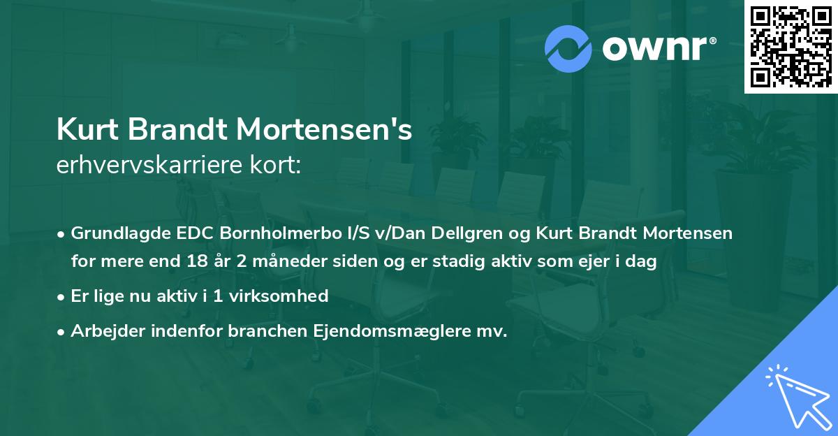 Kurt Brandt Mortensen's erhvervskarriere kort