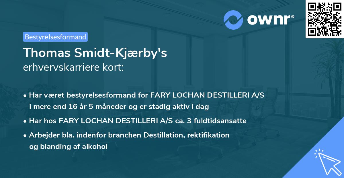 Thomas Smidt-Kjærby's erhvervskarriere kort