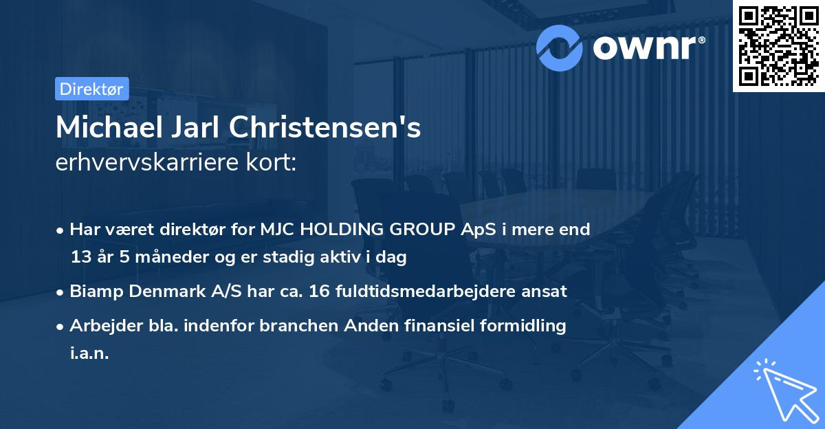 Michael Jarl Christensen's erhvervskarriere kort
