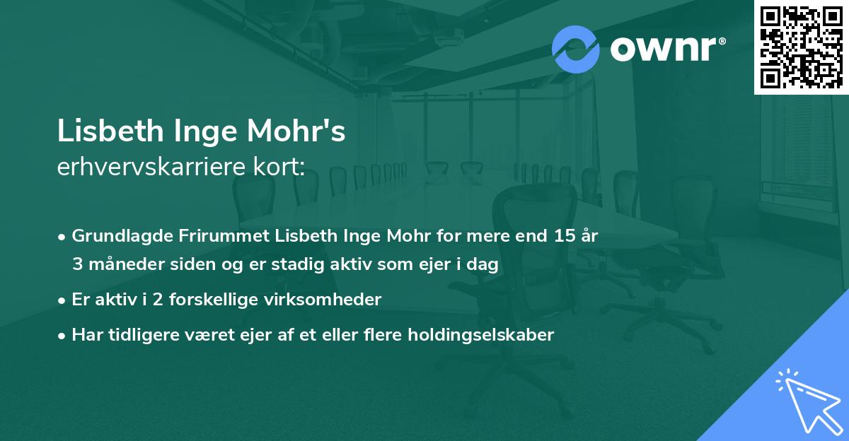 Lisbeth Inge Mohr's erhvervskarriere kort