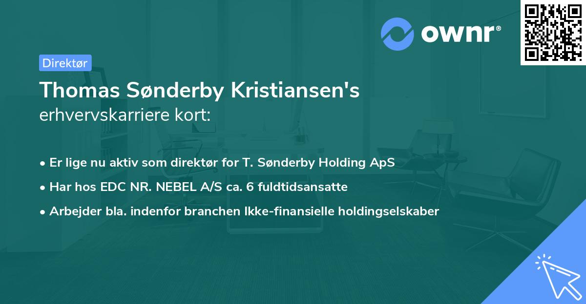 Thomas Sønderby Kristiansen's erhvervskarriere kort