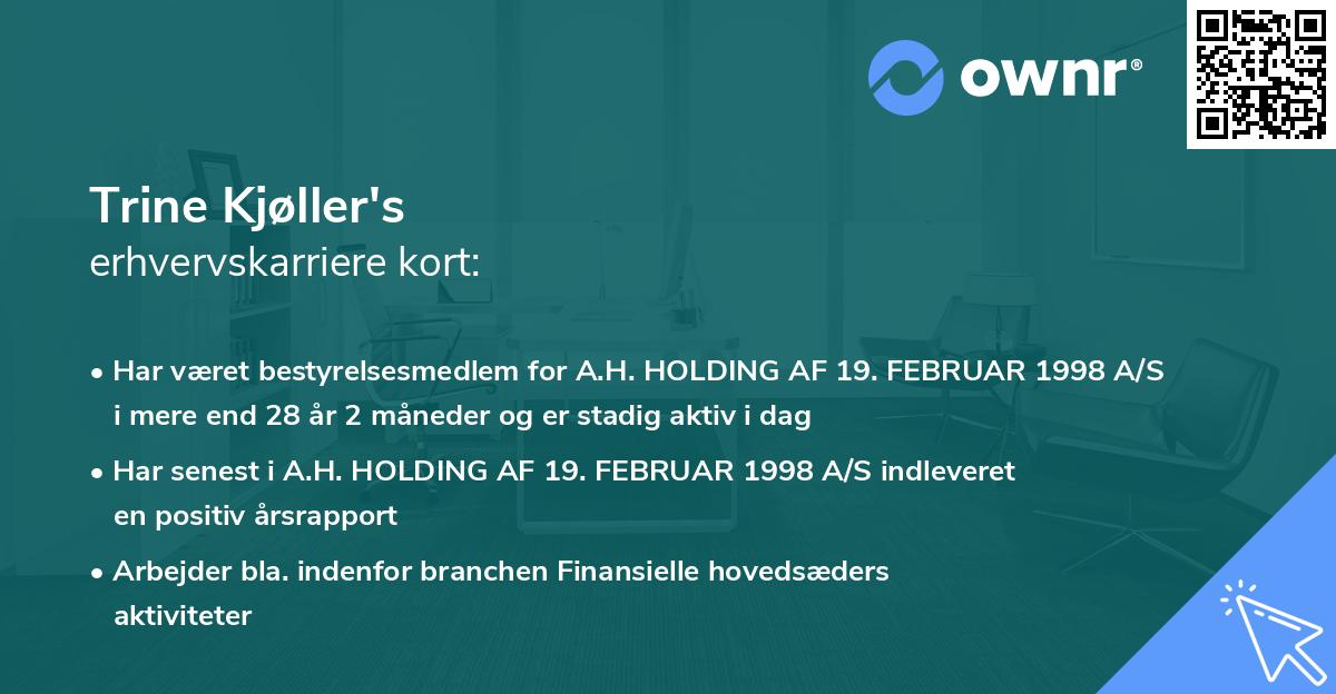 Trine Kjøller's erhvervskarriere kort