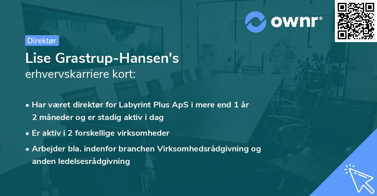 Lise Grastrup-Hansen's erhvervskarriere kort