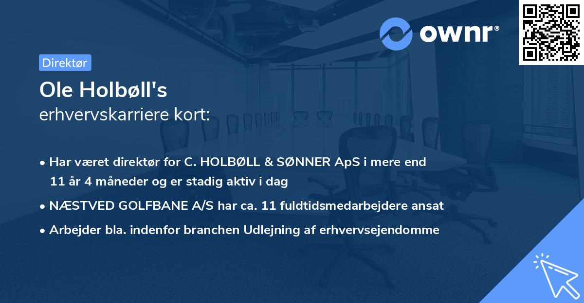 Ole Holbøll's erhvervskarriere kort